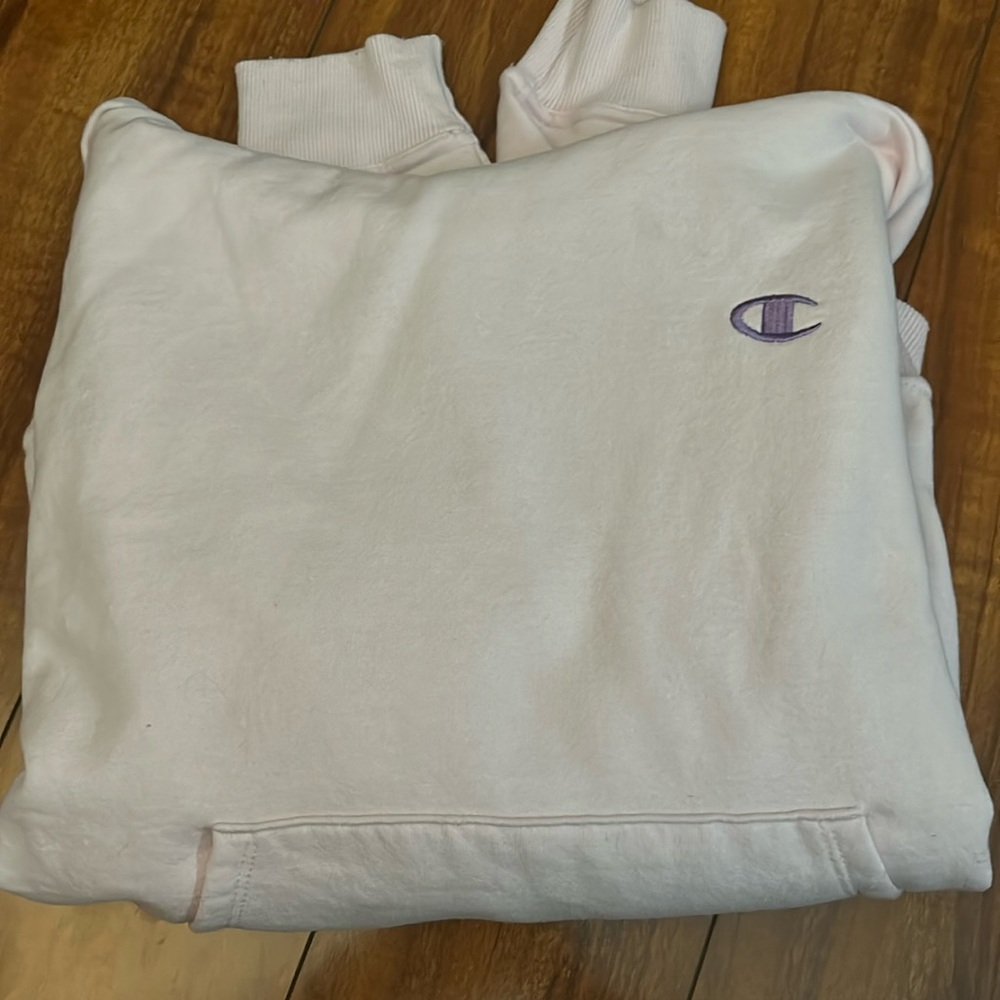 baby pink champion hoodie